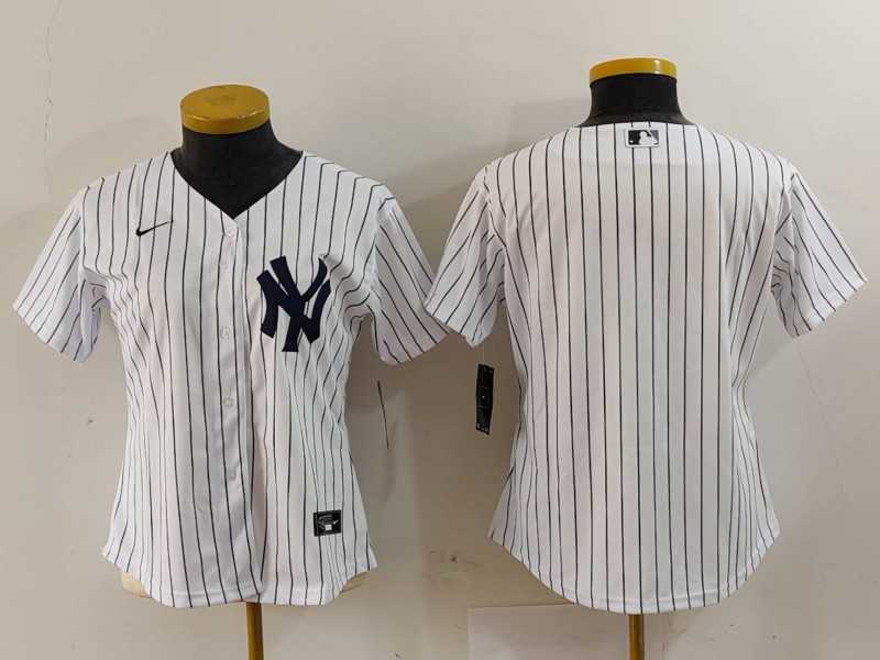 Womens New York Yankees Blank White Stitched Nike Cool Base Throwback Jersey